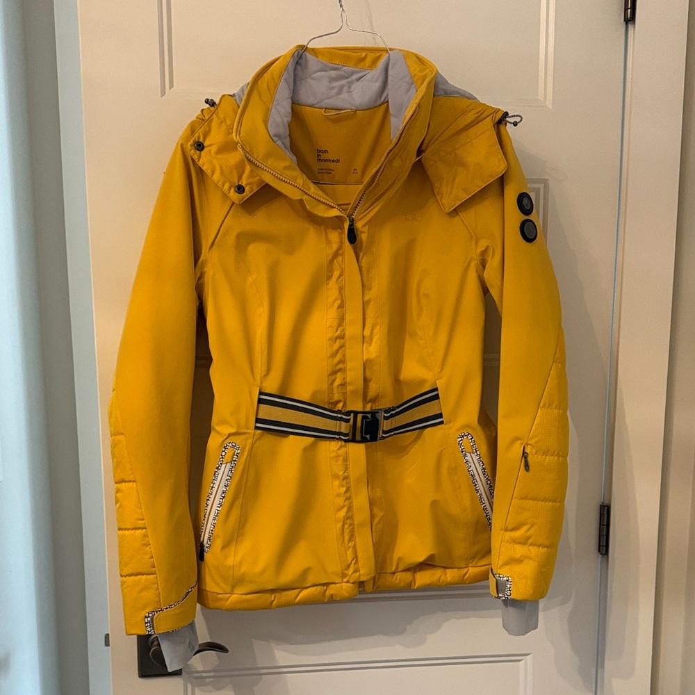 Lole Bright Yellow Ski Jacket with Belt